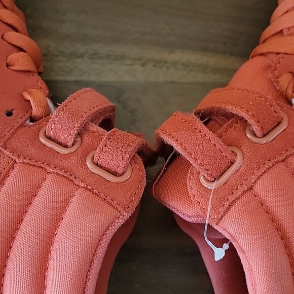 NEW Reebok Women’s 6.5 Freestyle Hi Shoes Sneakers Suede Leather Coral Orange - Picture 11 of 12